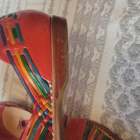 Abstrax made in Brazil leather huaraches rainbow size womens 8 - Picture 4 of 8